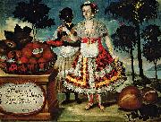 unknow artist Retrato de una senora principal con su negra esclava Germany oil painting artist